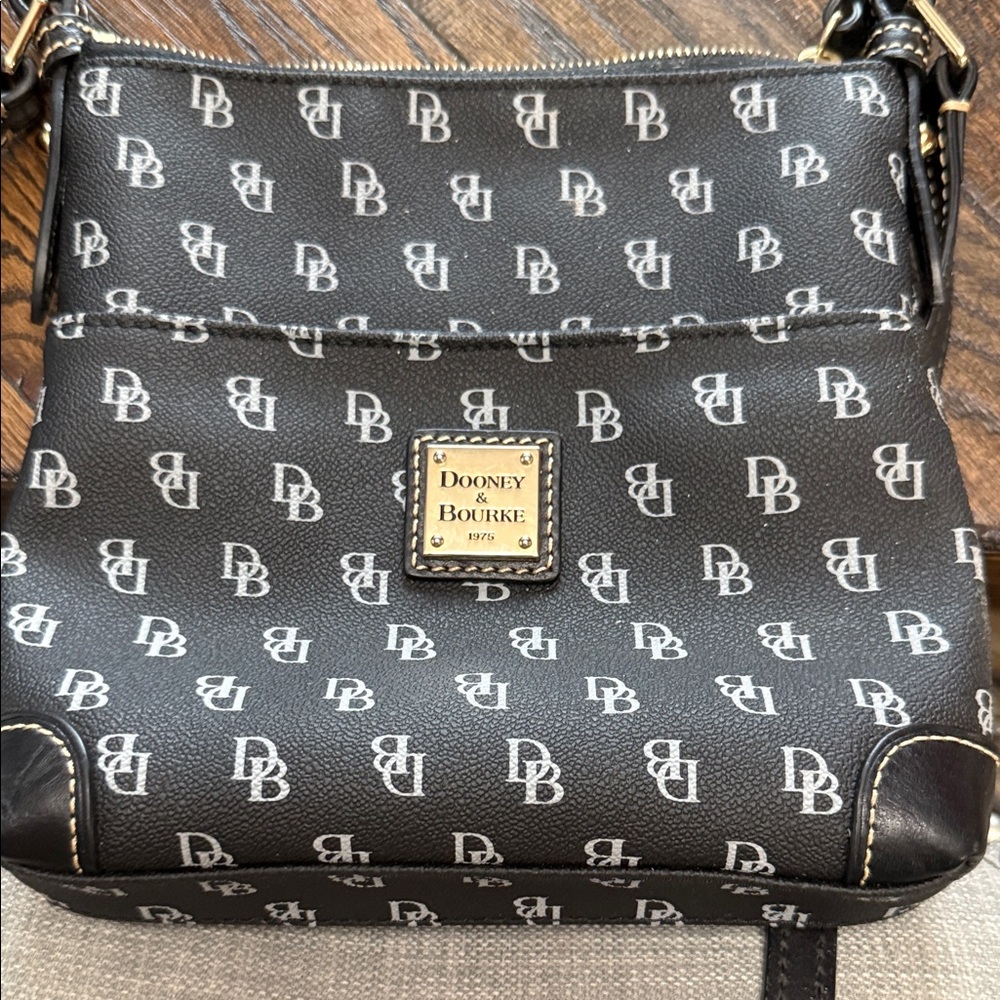 Dooney & Bourke Monogram Black and White Shoulder Bag